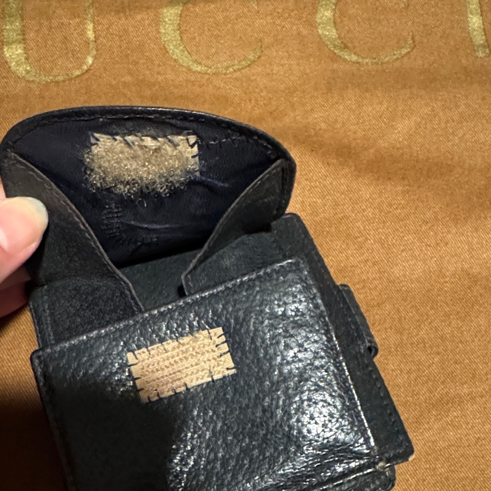 Gucci Navy Sherry Line Compact Wallet - Picture 7 of 8